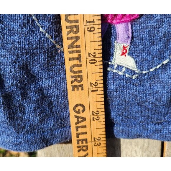 Vintage Ice Skating Sweater Classics by Marisa Christina Embroidered Winter Knit - Picture 9 of 11